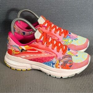Brooks Women's Run Proud Trace 3 Running Shoes Pink/Blue/Yellow Size 5